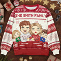 Best Family Ever - Family Personalized Custom Ugly Sweatshirt - Unisex Wool Jumper - Christmas Gift For Family