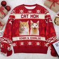 Custom Photo Busy Being A Cat Mama - Cat Personalized Custom Ugly Sweatshirt - Unisex Wool Jumper - Christmas Gift For Mom, Cat Lovers
