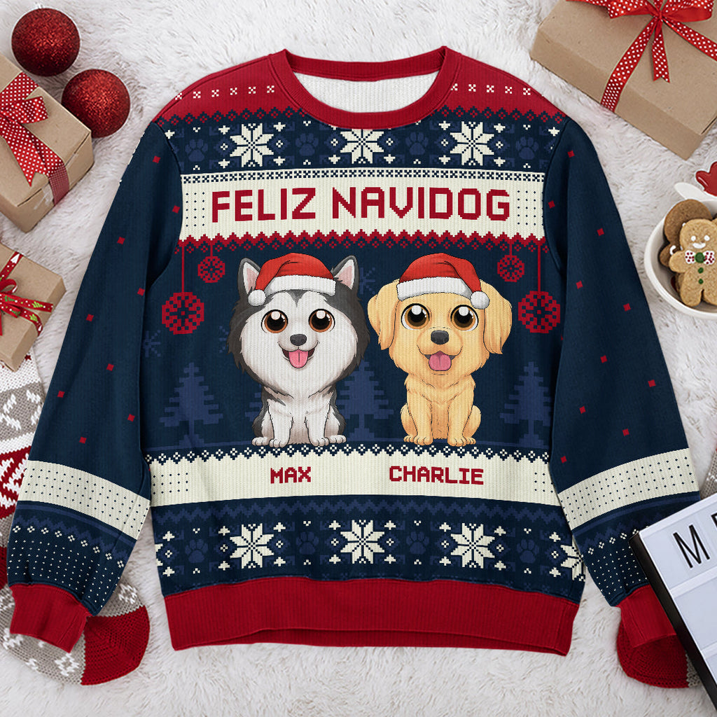 All I Want For Christmas - Dog Personalized Custom Ugly Sweatshirt - Unisex Wool Jumper - Christmas Gift For Dog Lovers, Couple