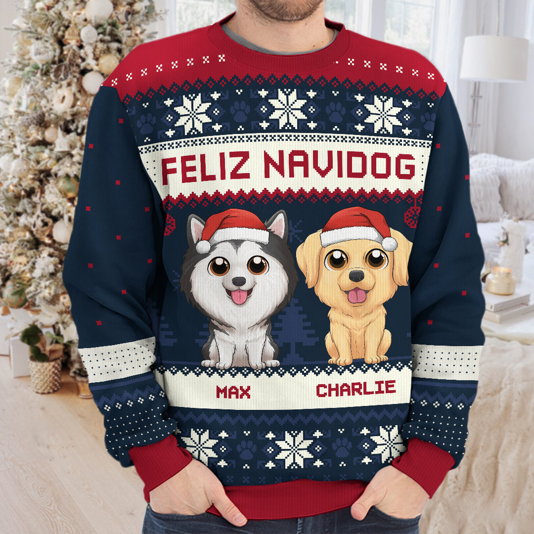 All I Want For Christmas - Dog Personalized Custom Ugly Sweatshirt - Unisex Wool Jumper - Christmas Gift For Dog Lovers, Couple
