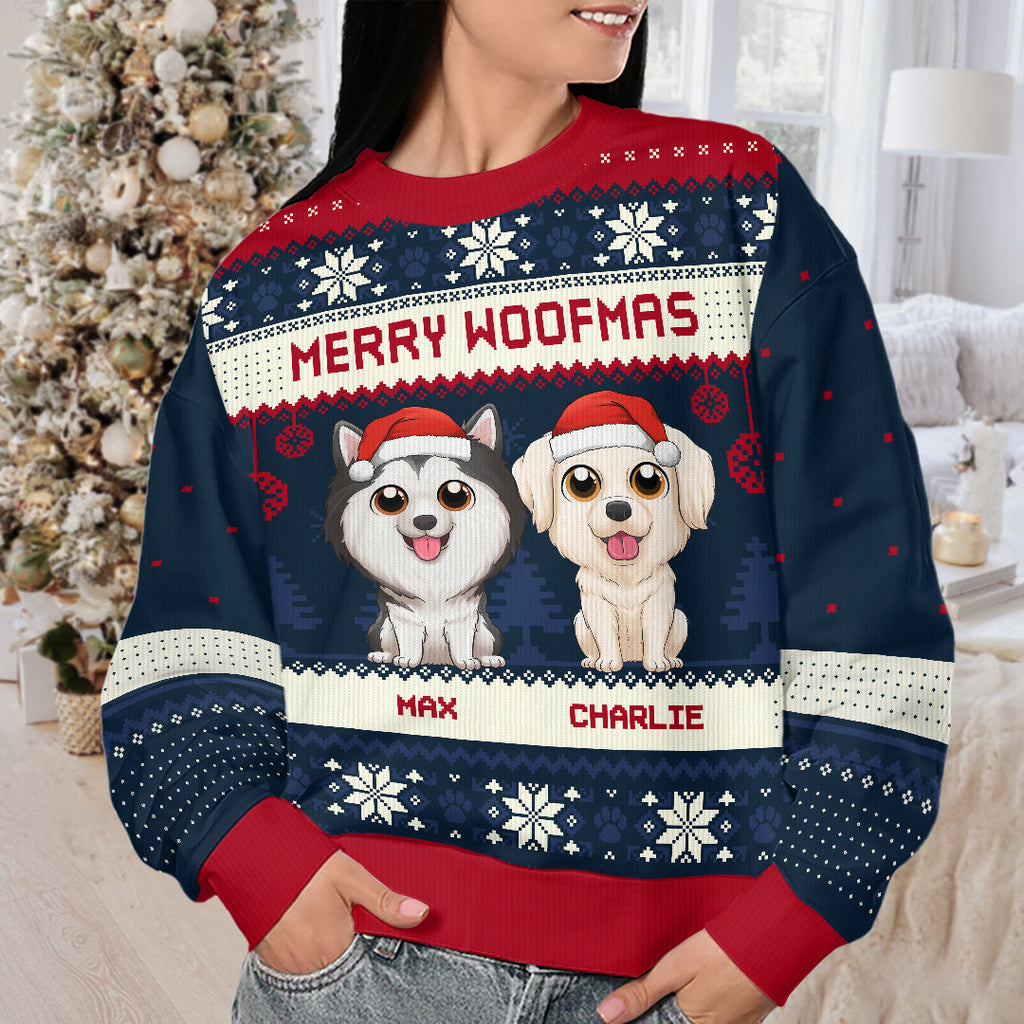 All I Want For Christmas - Dog Personalized Custom Ugly Sweatshirt - Unisex Wool Jumper - Christmas Gift For Dog Lovers, Couple