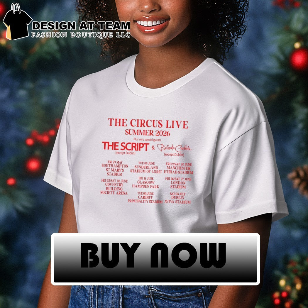 Take That The Circus Live Summer 2026 The Script and Belinda Carlisle shirt