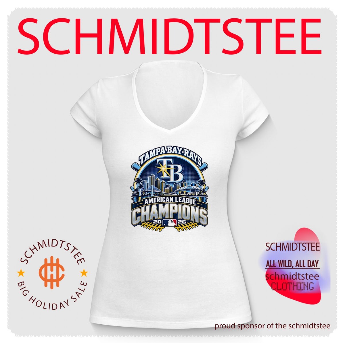 Tampa Bay Rays 2026 American League Champions city skyline shirt