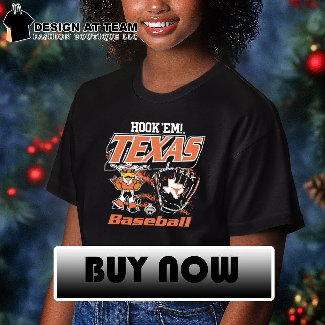 Texas Longhorns 2026 Baseball Glove Hook ‘Em shirt