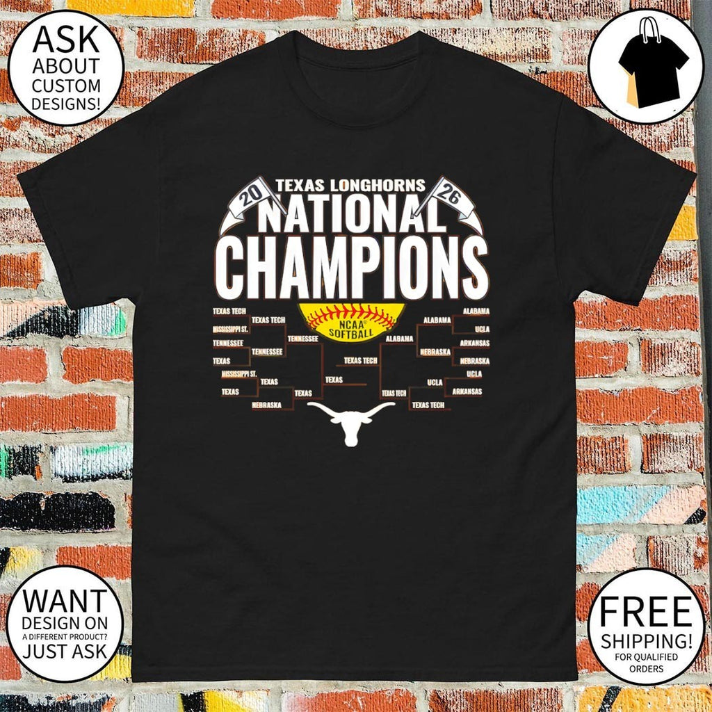 Texas Longhorns NCAA Softball Women’s College World Series National Champions Bracket 2026 shirt