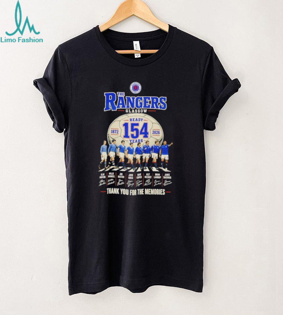 The Rangers Glasgow 154 Years 1872 2026 Thank You for the Memories Signatures T Shirt