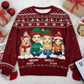 Christmas Is A Time For Family - Family Personalized Custom Ugly Sweatshirt - Unisex Wool Jumper - Christmas Gift For Family