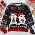Best Dog Dad Ever - Dog Personalized Custom Ugly Sweatshirt - Unisex Wool Jumper - Christmas Gift For Dog Dads, Dog Lovers