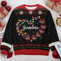A Grandma's Love Is The Heartwarming Glue That Holds Generations Together - Family Personalized Custom Ugly Sweatshirt - Unisex Wool Jumper - Christmas Gift For Grandma