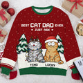Best Cat Mom Ever - Cat Personalized Custom Ugly Sweatshirt - Unisex Wool Jumper - Christmas Gift For Cat Dads, Cat Lovers