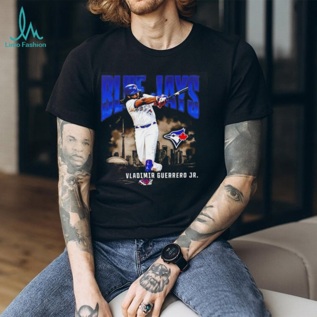 Toronto Blue Jays Vladimir Guerrero Jr. Nowbestshirt Slugger Swing Skyline T Shirt