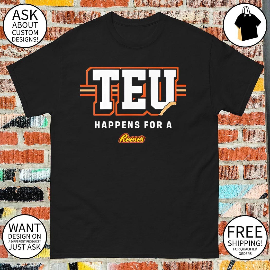 Travis Kelce with TEU Happens for a Reese’s shirt