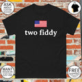 Two Fiddy Crusher Lite Shrunken American flag shirt