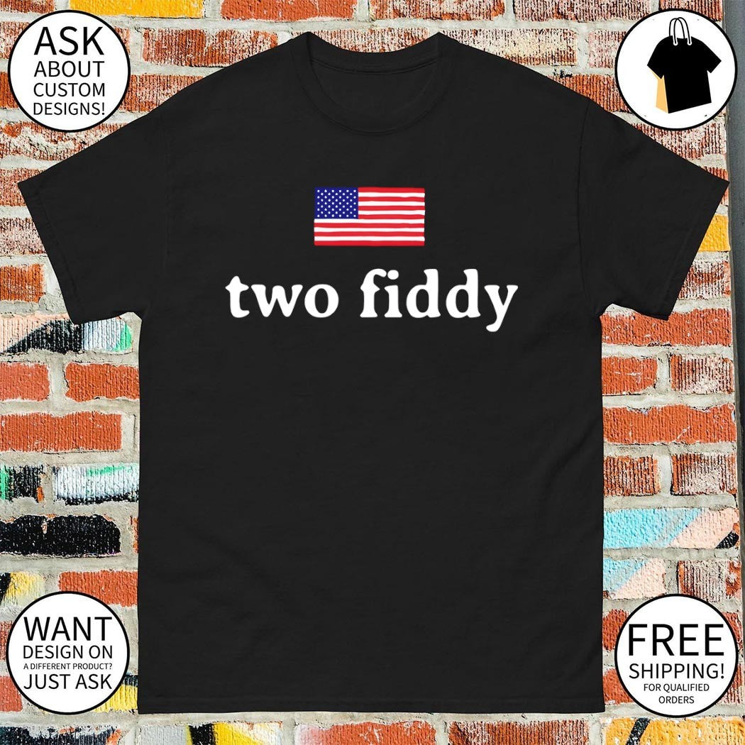 Two Fiddy Crusher Lite Shrunken American flag shirt