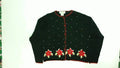Hearts Poinsettas-Medium Christmas Sweater