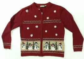 Mocking Snowpeople-Small Christmas Sweater