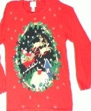 Through the Night Window-Small Christmas Sweater