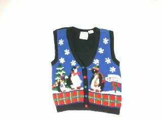 Penguin Mail Call-Small Christmas Sweater