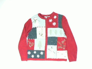Snowy Pine Cones-Small Christmas Sweater
