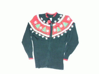 Peal Snowflakes and Trees-X Small Christmas Sweater
