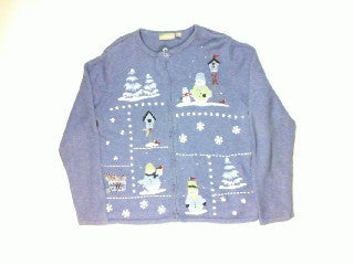 Purple Peaks-Medium Christmas Sweater