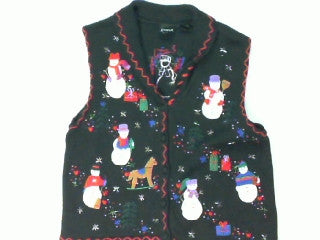 Snowmen Rocking It Out-Small Christmas Sweater