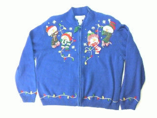 Light Up My Life Frosty-Large Christmas Sweater