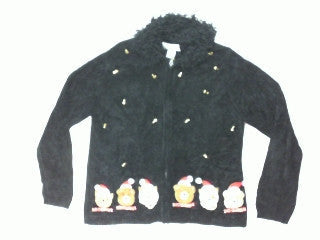 Jingle Bells No Jingle Bears and Kittens-Medium Christmas Sweater