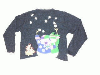 Melt My Heart By The Night Fire-Large Christmas Sweater
