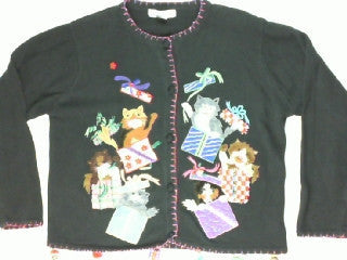 Pop Goes The Kitty-Large Christmas Sweater