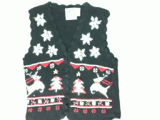 Leaping Reindeer-Small Christmas Sweater