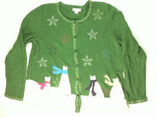 Snowman or Snowcats-Medium Christmas Sweater