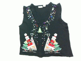 Triangles and Sparkles On The Tree-Small Christmas Sweater