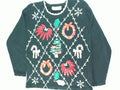 Holiday Trimmed In Gold- Small Christmas Sweater