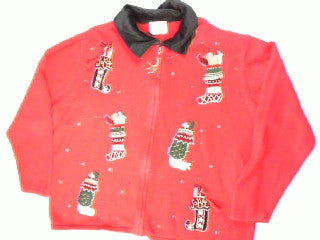 Tassled Stockings-XX Large Christmas Sweater