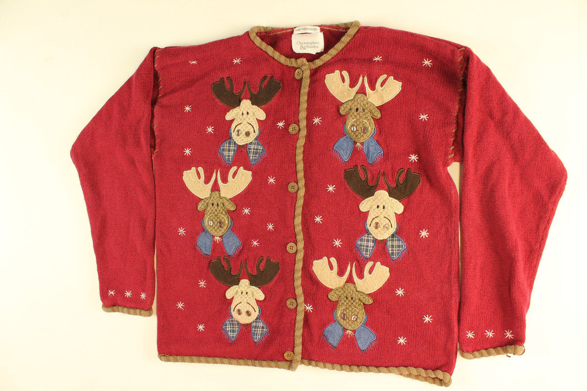 Mooseville- Small Christmas Sweater