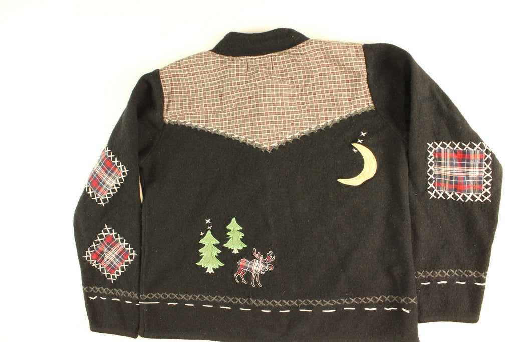 Holiday Moose Tracks- Small Christmas Sweater