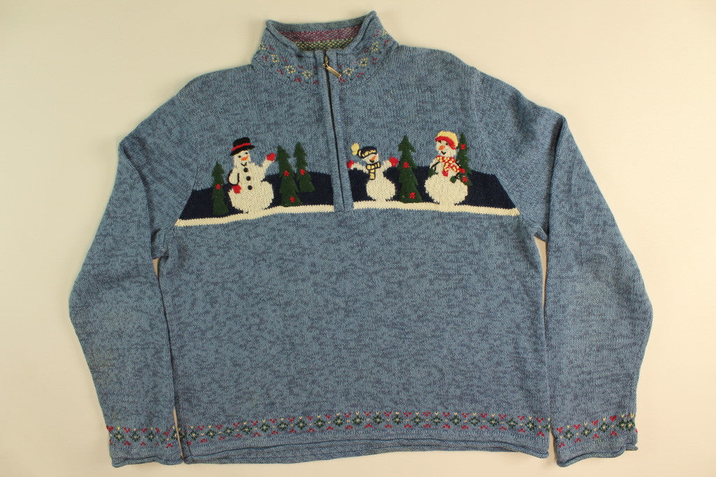 Snowman Tree Hunt- Small Christmas Sweater