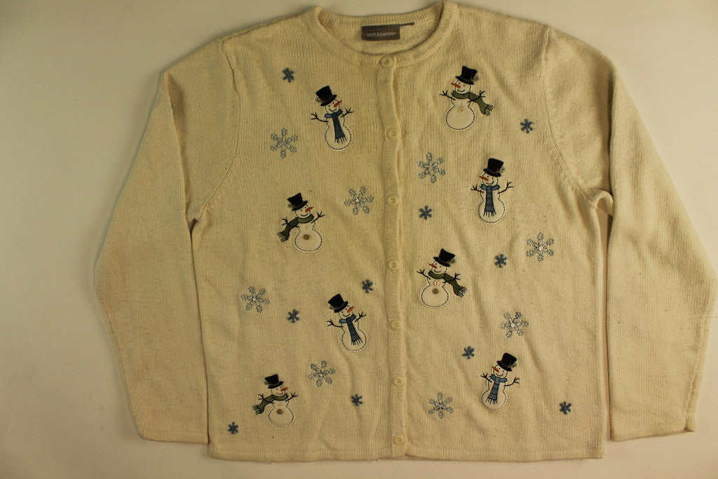 Reaching For Snow- Large Christmas Sweater