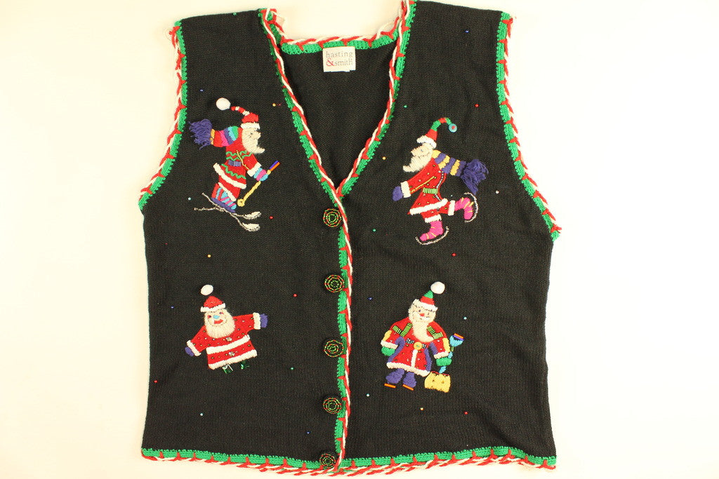 Santa Winter Vacation- Large Christmas Sweater