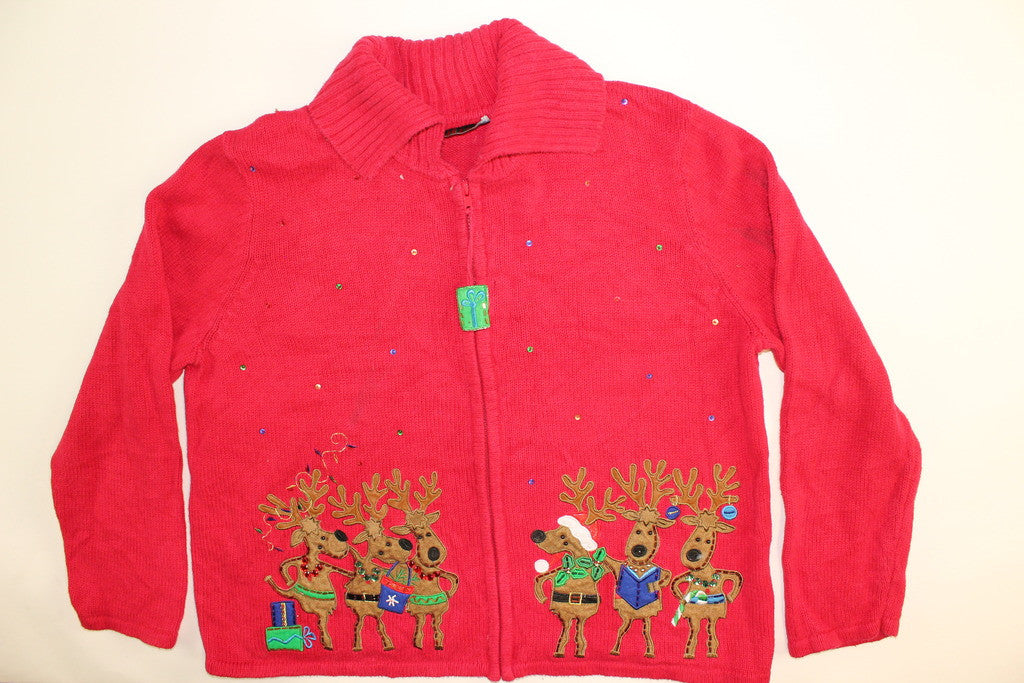 Reindeer Carols- Large Christmas Sweater
