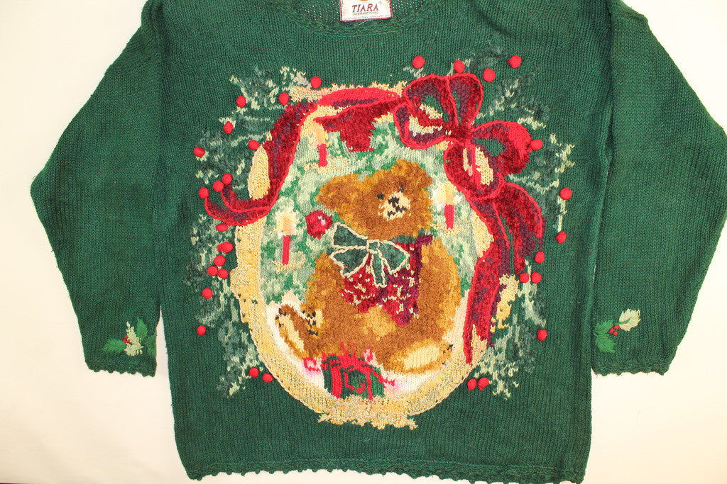 Holiday Bear Tree-Large Christmas Sweater