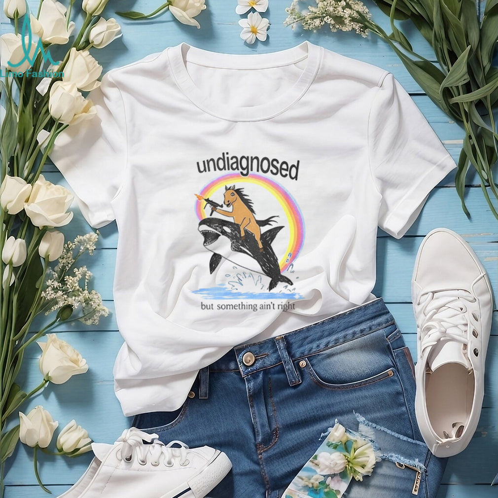 Undiagnosed But Something Aint Right Horse Riding Orca With Gun shirt