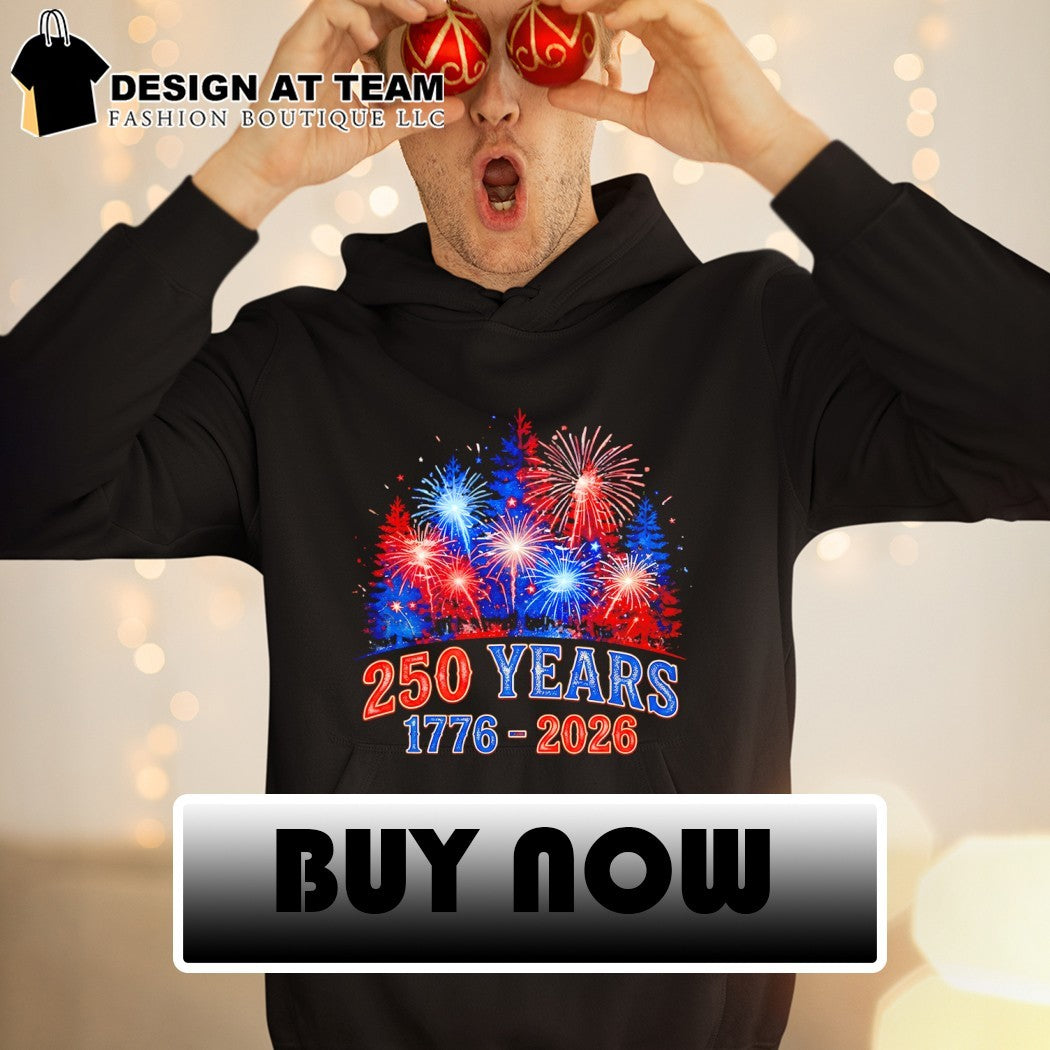 United States Semiquincentennial Holiday Fireworks 250 Years 1776 2026 American 4th of July shirt
