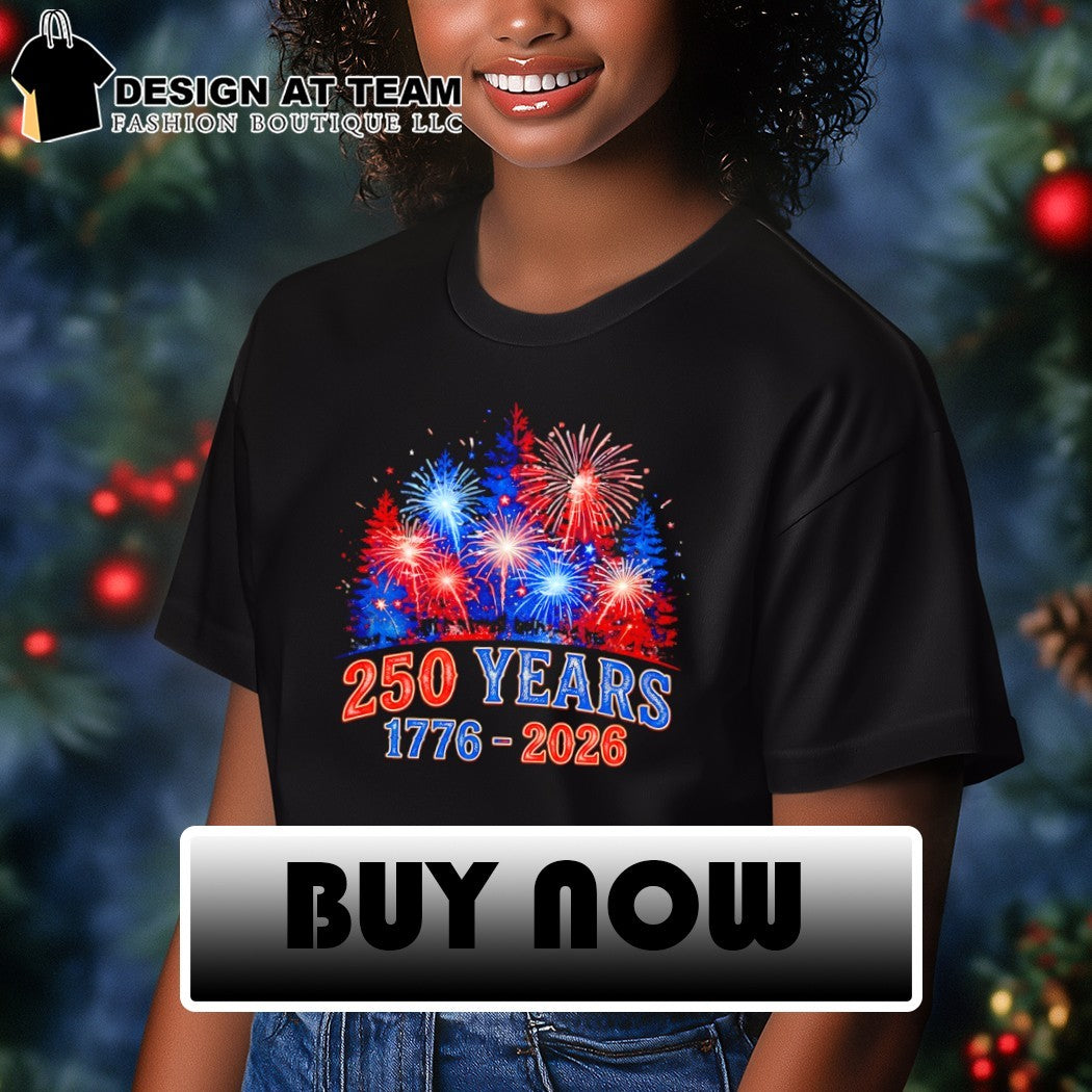 United States Semiquincentennial Holiday Fireworks 250 Years 1776 2026 American 4th of July shirt