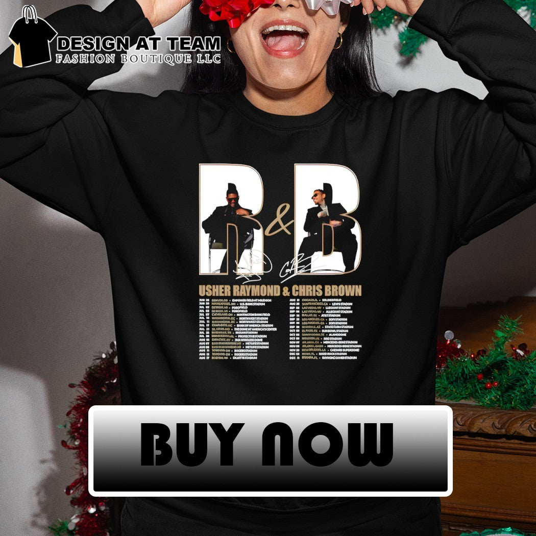 Usher Raymond and Chris Brown Tour R and B Concert Dates shirt