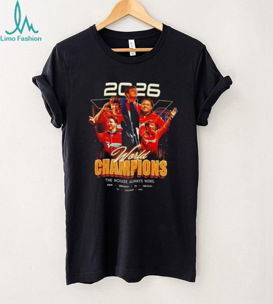 Vegas 2026 World Champions Simp Drazah 04 Abuzah RJ Crowder Fish The House Always Wins shirt