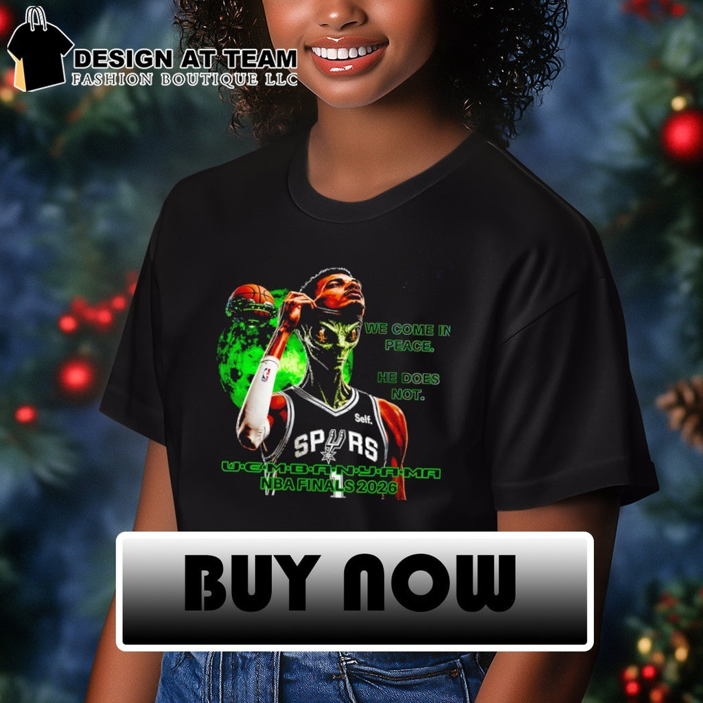 Victor Wembanyama San Antonio Spurs Basketball Alien We Come In Peace He Does Not shirt