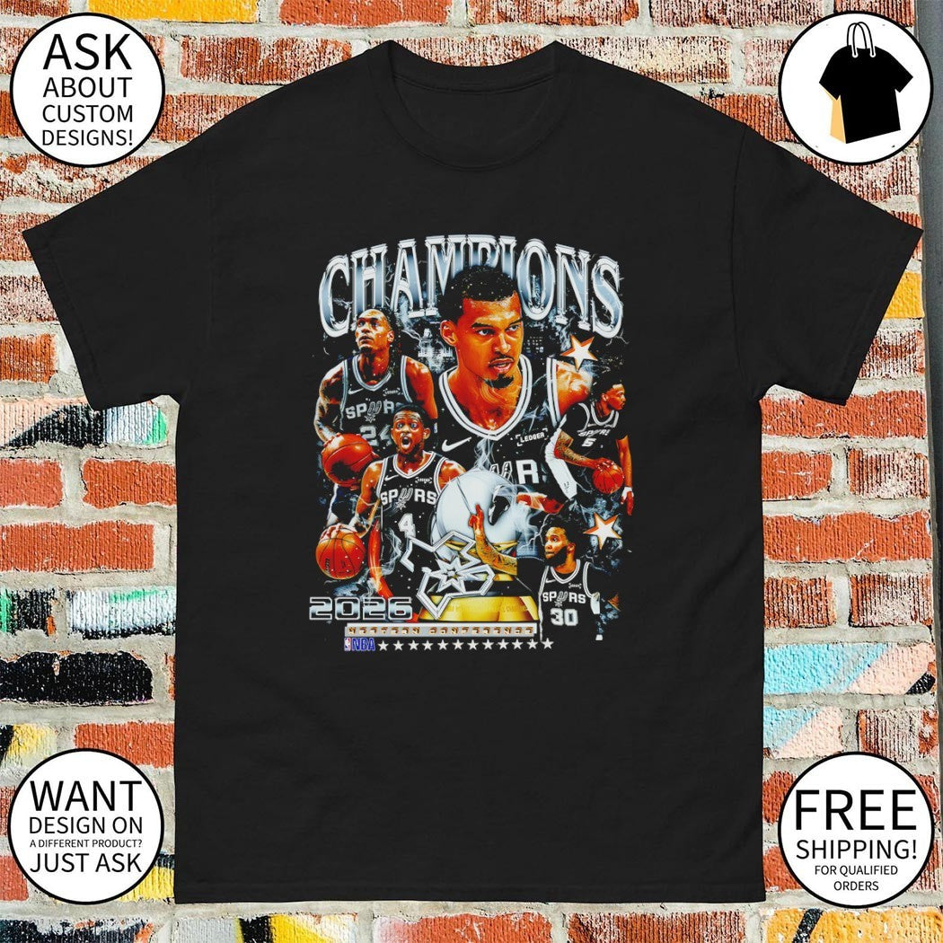 Victor Wembanyama San Antonio Spurs Basketball Champions 2026 Western Conference shirt