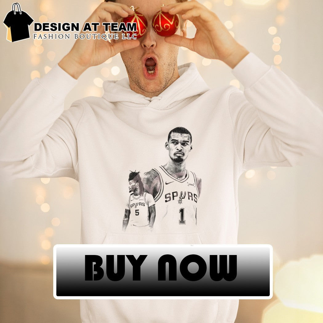 Victor Wembanyama and Stephon Castle San Antonio Spurs stars shirt